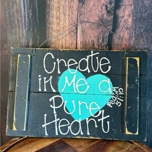 Decorative Wooden Sign with Heart Design